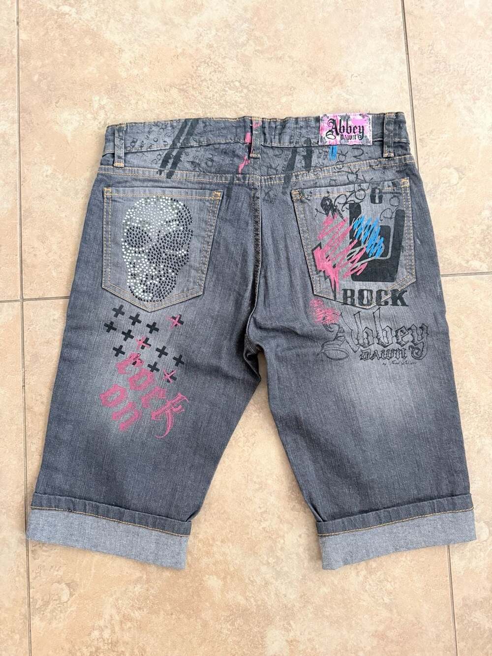 Abbey Dawn Rock On Denim Shorts